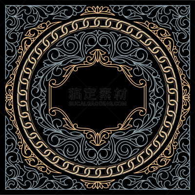 华丽的,贺卡,式样,纺织品,华贵,边框,复古风格,模板,现代,古董