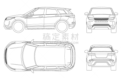 car template on white background compact