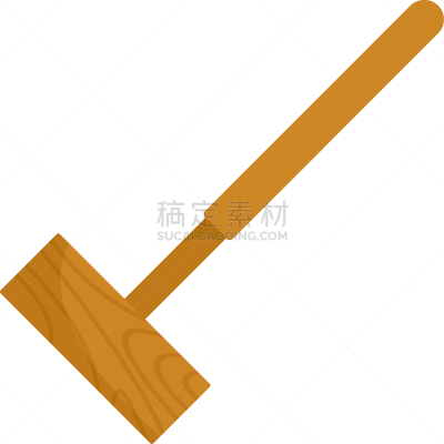croquet mallet icon flat style