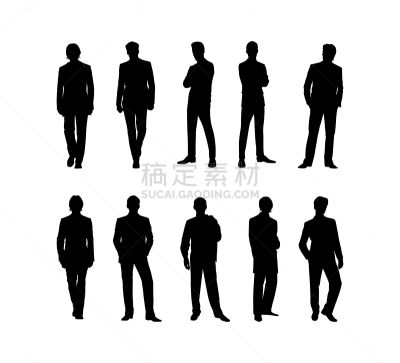 人,黑色,分离着色,商务,男商人,男人,团队,收集,合伙