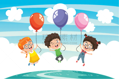 气球,儿童,生日,风,图像,学龄前儿童,GIF动图,庆祝,笑