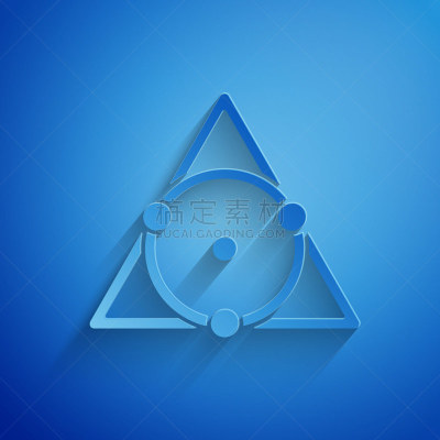绘画插图,矢量,三角形,计算机图标,分离着色,数学符号,蓝色背景,横截面,纸