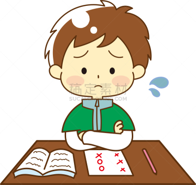 儿童,书桌,可爱的,仅日本人,小学,学龄前儿童,住宅内部,日本人,绘画插图,问号