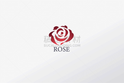 beautiful contour logo with rose flower for