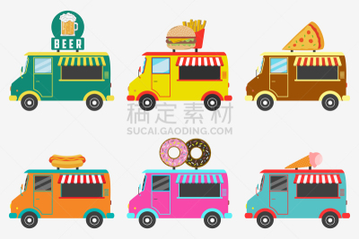 商店,街道,快餐,面包车,卡车,含酒精饮料,热,汽车,食品,狗