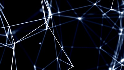 环状未来技术分子抽象丛背景。