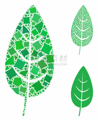 flora leaf composition icon inequal parts