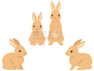 兔子,绘画插图,褐色,可爱的,复活节,侧面,平和,背景分离,简单,复活节兔子