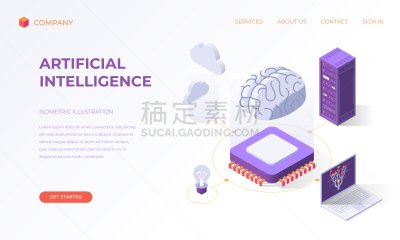 计算机,电子人,书页,商务,技术,橙色,脑部,模板,云计算,想法