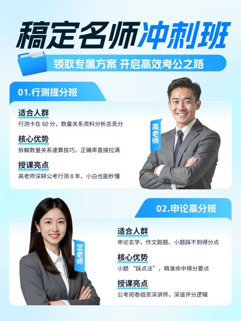 教育培训职业教育高考名师课程介绍人像小红书配图预览效果