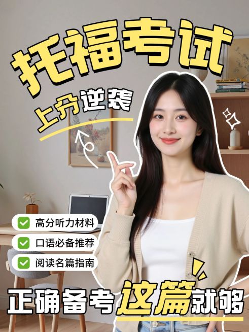 教育培训学历教育托福考试技巧人像小红书封面预览效果
