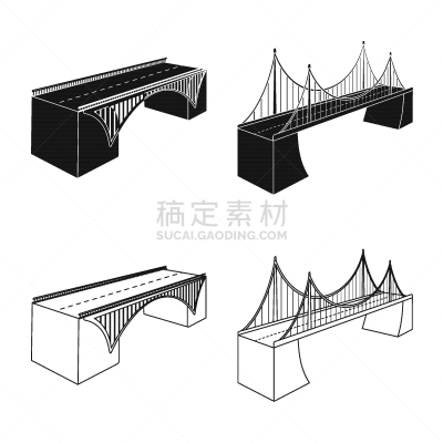 分离着色,图标集,砖,现代,建筑业,海岸线,河流,建造物,岩石,建筑