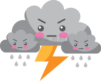 云,可爱,雨,卡通,可爱的,自然,季节,图像,天气,性格