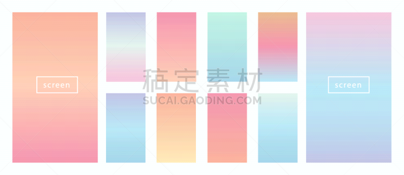 矢量,彩色图片,柔和色,抽象,深情的,彩色蜡笔,山,贺卡,收集,布置