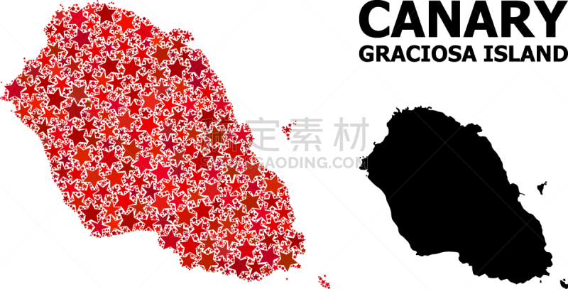 红色,格拉西奥萨岛,岛,星形,自然地理,优美,五彩纸屑,一个物体,顺化