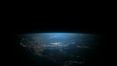 夜晚的地球。