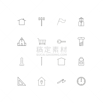 直的,建筑业,计算机图标,建筑体,手摇车,房屋,斧,三角板,矢量