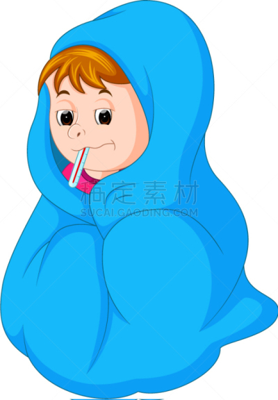 儿童,毯子,在下面,分离着色,白色,矢量,童年,学生,生病