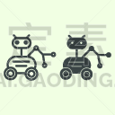 固体,轮廓,太空,自动的,标志,计算机图标,月球车,月球,探险,设计