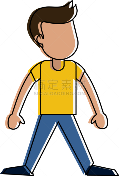 男人,卡通,空白的,可爱的,商务,人,团队,概念,肖像,图像