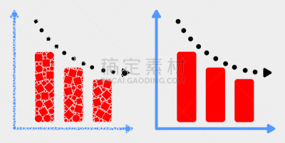 斑点,柱图,图标,平坦的,商务,球体,图表,一个物体,衰退,监视