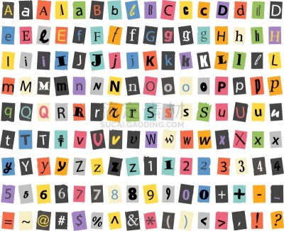 字母,抽象拼贴画,分离着色,符号,简单背景,信函,英格兰,侦探,收集