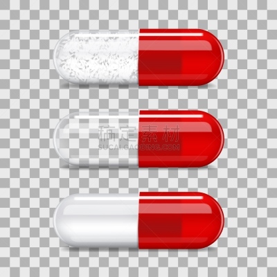 药丸,三维图形,红色,透明,胶囊,健康保健,化学,空的,背景分离,药
