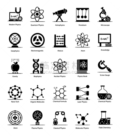量子力学,计算机图标,固体,天体物理学,显微镜,化学,电磁的,技术,分子,分子结构