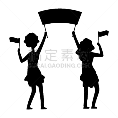 女性,商务,事件,女人,剪影,相伴,站