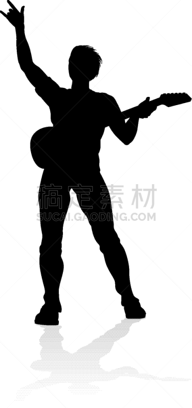 音乐人,吉他手,背景分离,仅男人,流行音乐,仅一个男人,流行音乐会,阴影,吉他,性能组