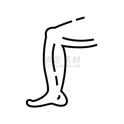 轮廓,符号,矢量,腿,绘画插图,线图标,概念,标志,直的,弯腰