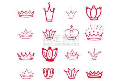 公主,古董,草图,红色,符号,矢量,女王,帽子,王冠,冠状头饰
