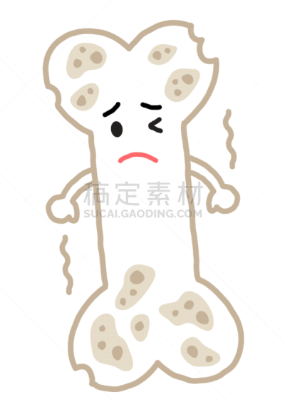 健康保健,虚弱,骨骼,骨质疏松症,可爱的,概念,拥挤的,卡通,大于号,脆弱