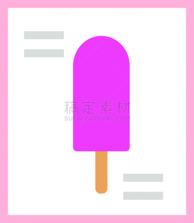 计算机图标,绘画插图,矢量,平坦的,草莓冰淇淋,分离着色,棍,寒冷,菜单,配方