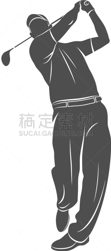 运动,高尔夫球运动,专业人员,现代,设备用品,剪影,休闲,击打,判断