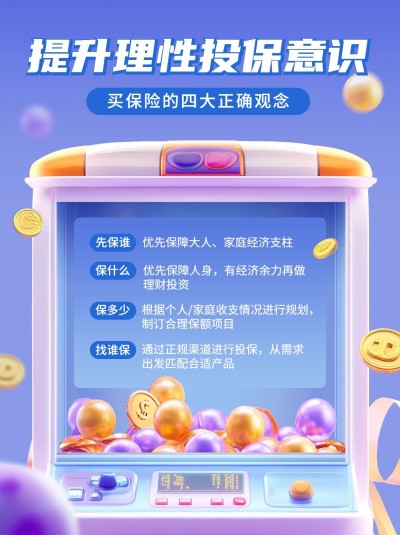金融保险理念推广知识科普3D小红书配图AIGC
