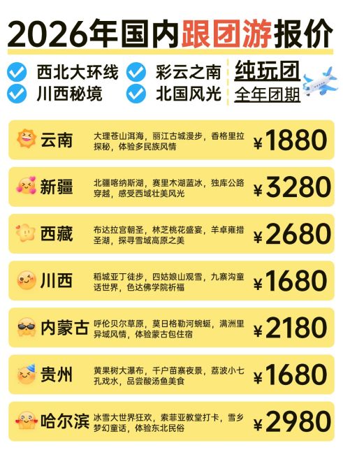 旅游出行OTA旅行社旅游团报价介绍小红书配图预览效果