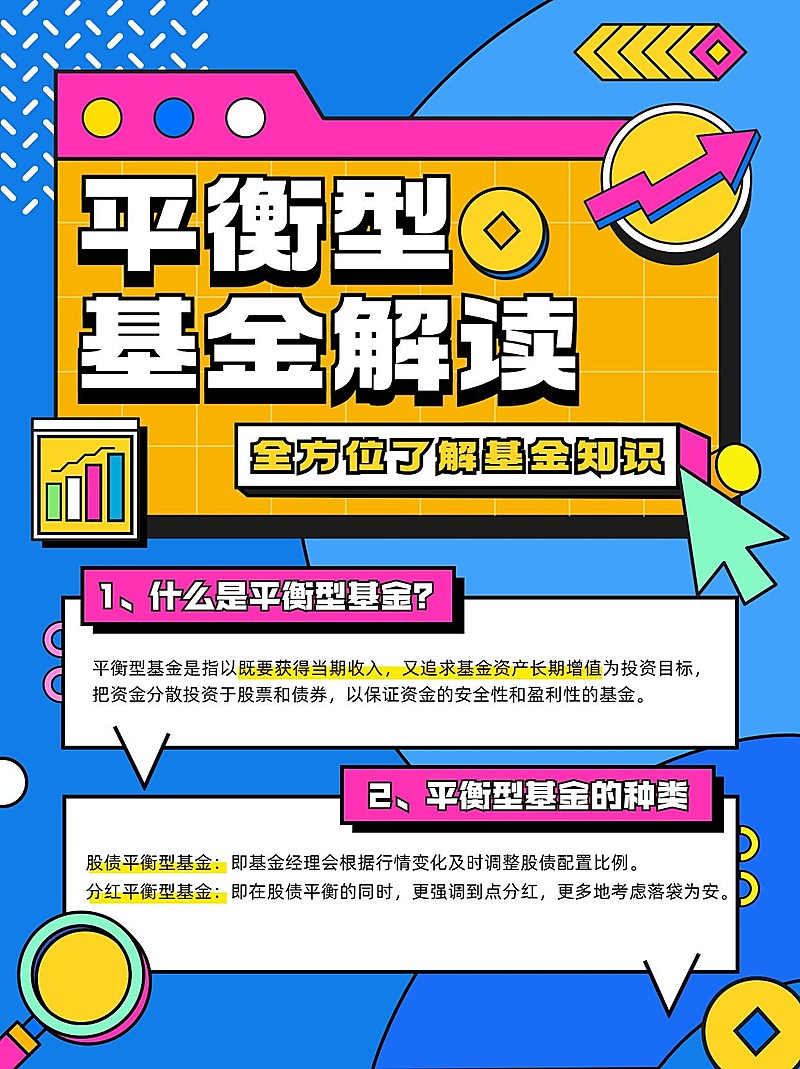 金融基金知识科普解读扁平插画风小红书配图