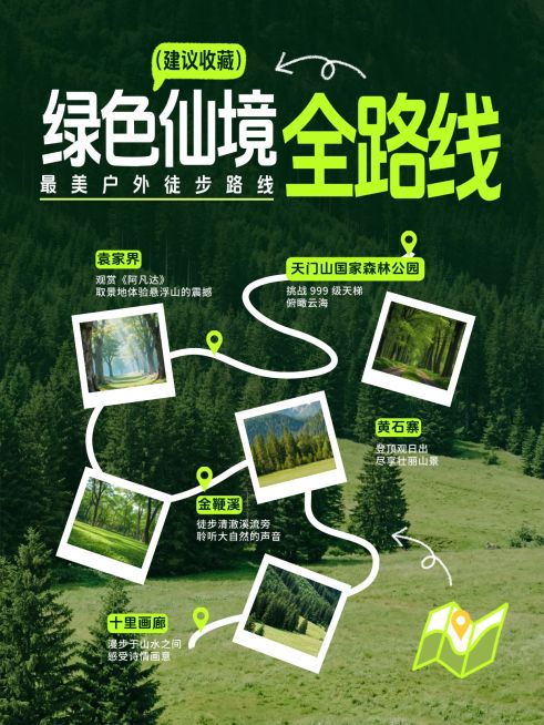 旅游出行春季旅游路线攻略分享小红书封面预览效果