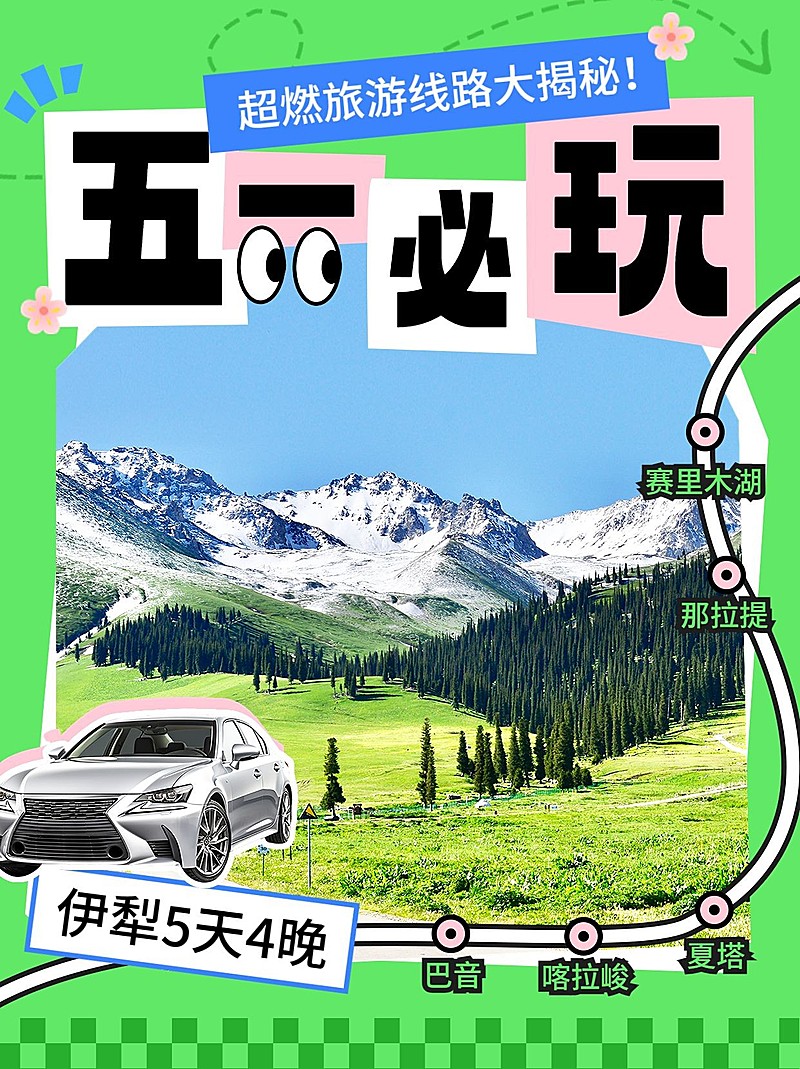 旅游出行五一劳动节旅游攻略小红书封面