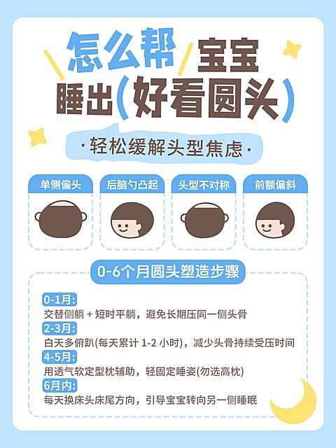 新生儿睡出圆头方法技巧分享小红书配图