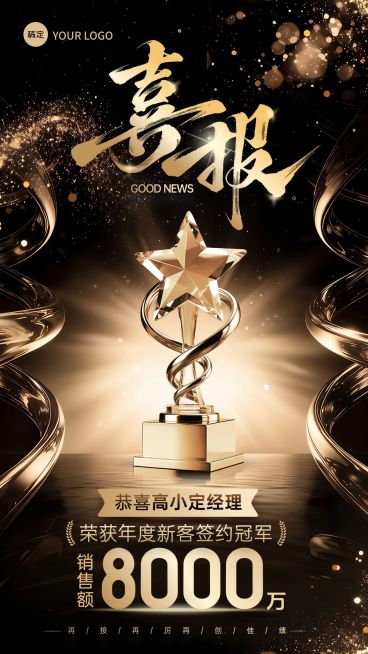 金融黑金业绩喜报预览效果