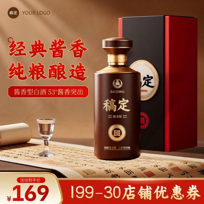 酱香白酒食品酒类电商零售主图预览效果