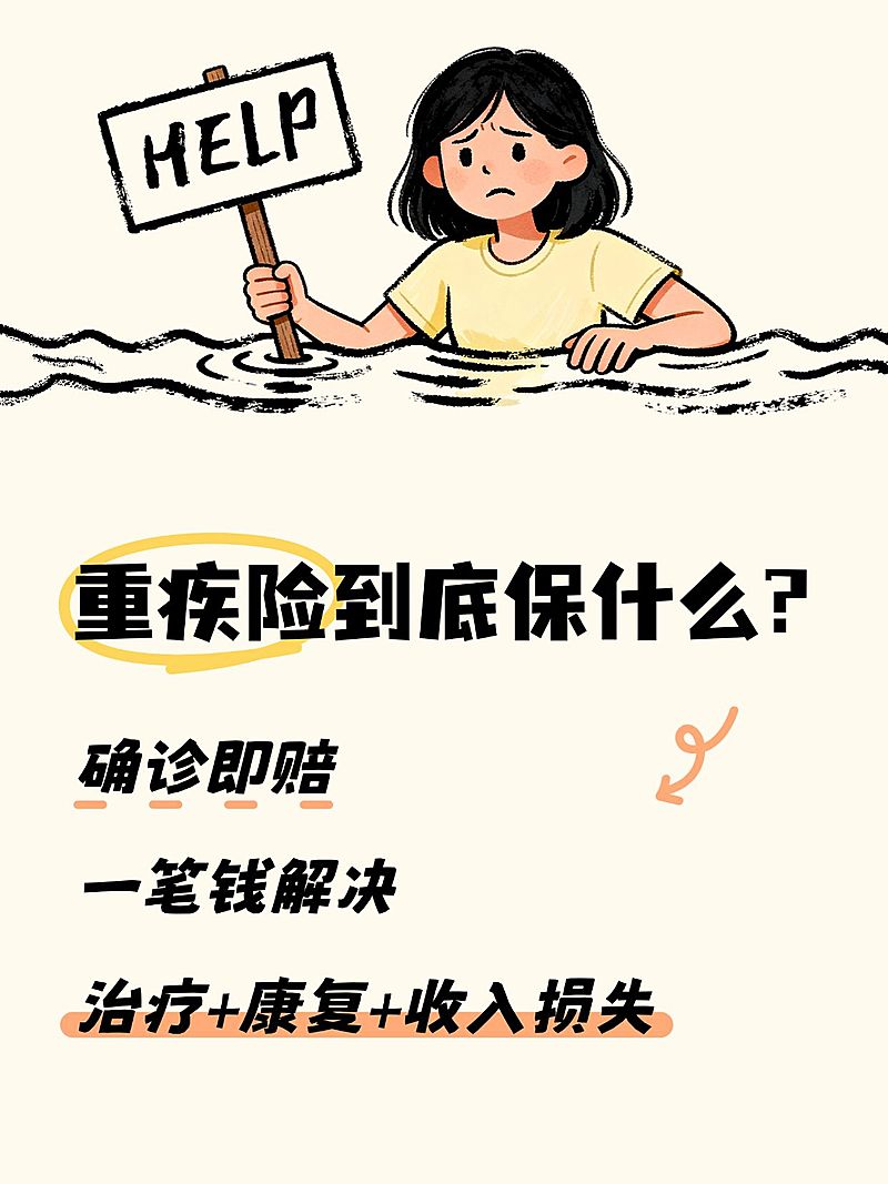 重疾险保险科普求救大字封面