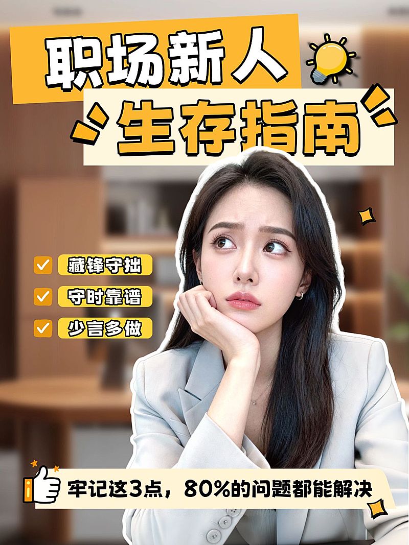 职场新人职场攻略分享人像小红书封面