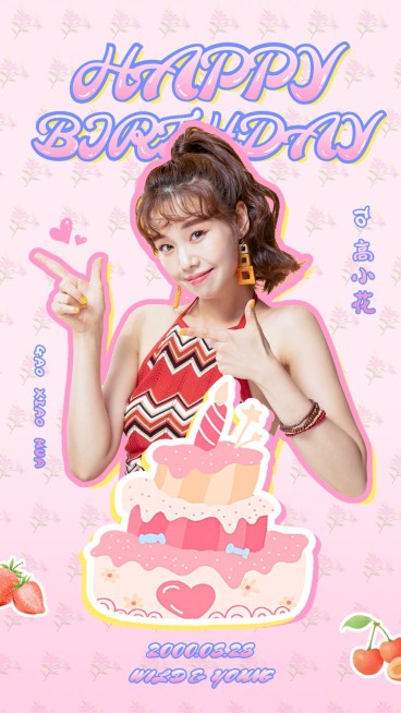 生日应援祝福手机海报预览效果