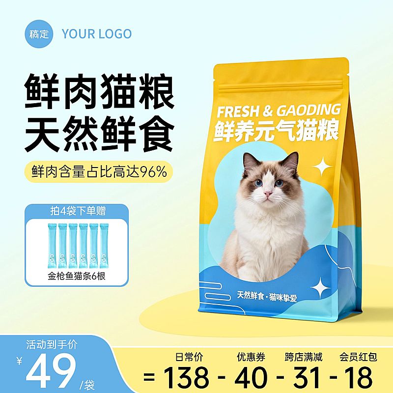 猫粮狗粮宠物食品电商零售主图