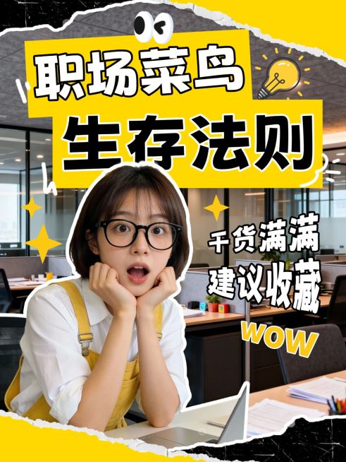 职场打工人生存职场提升攻略分享人像小红书封面预览效果