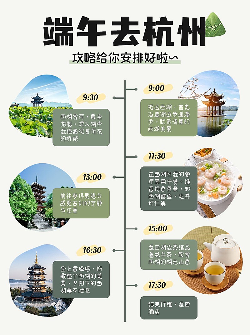 端午节旅游攻略手帐风实景配图小红书配图