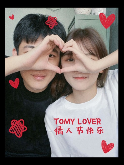 情人节情侣晒照PLOG模板预览效果